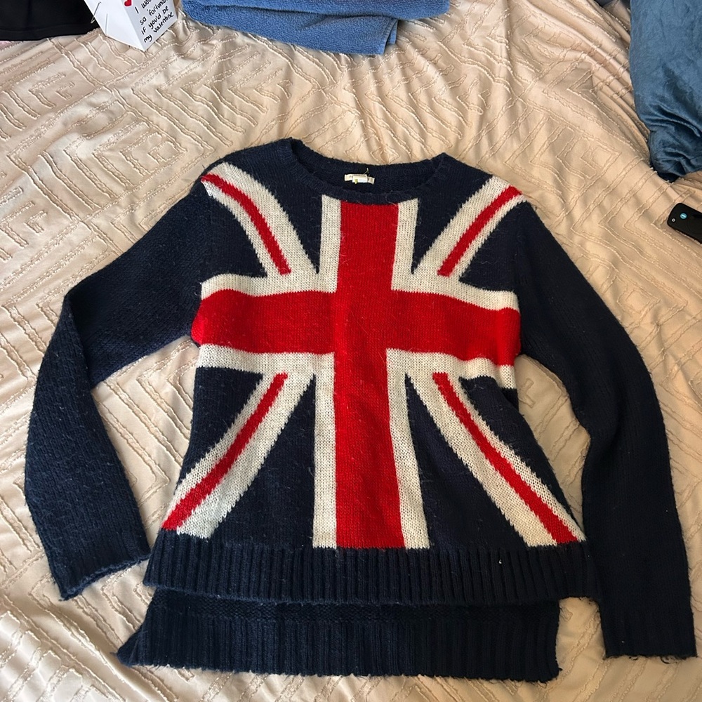 Forever 21 Union Jack Sweater - Red, White, and Blue